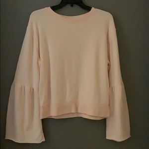 Abercrombie & Fitch light pink bell sleeve top